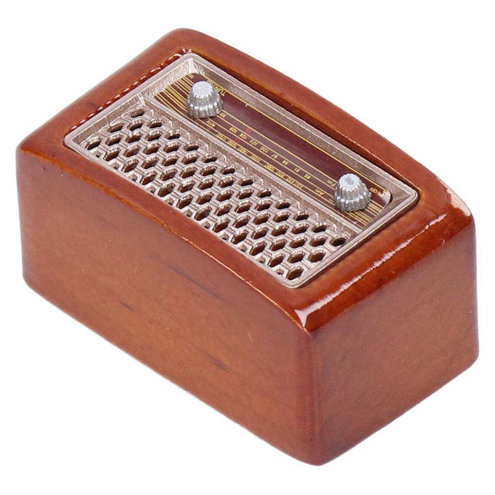 NIUYOU Radio Đồ Chơi BúP Bê Phong CáCh Vintage Tỷ Lệ 1: 12