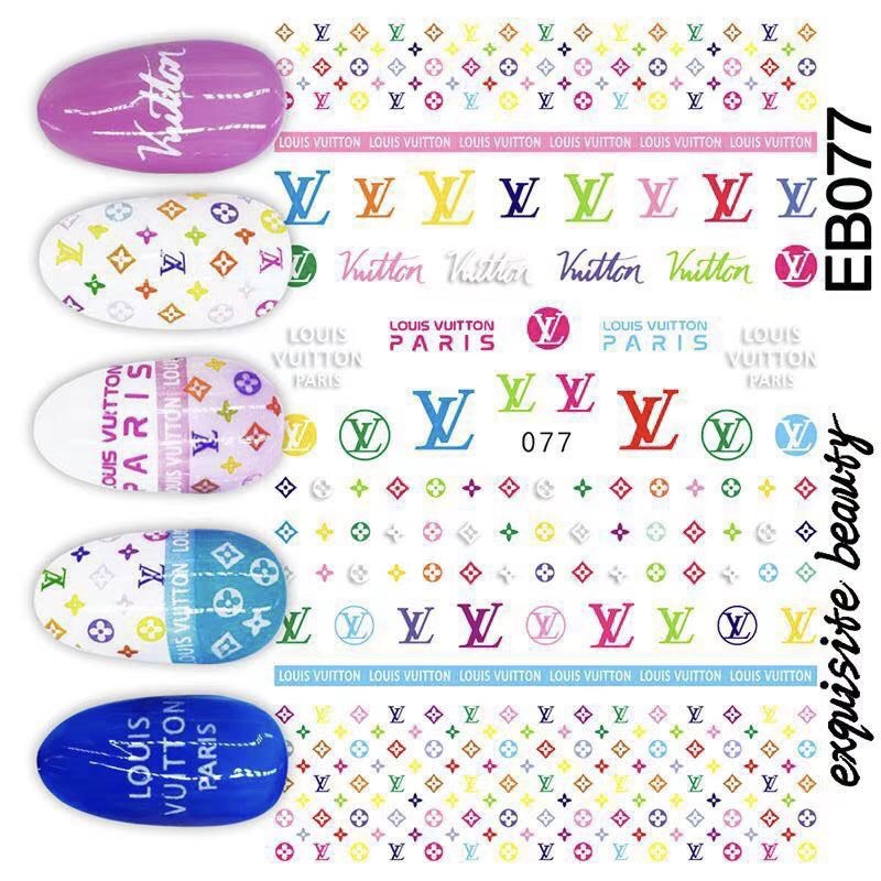 Sticker thương hiệu dán móng tay mã B77