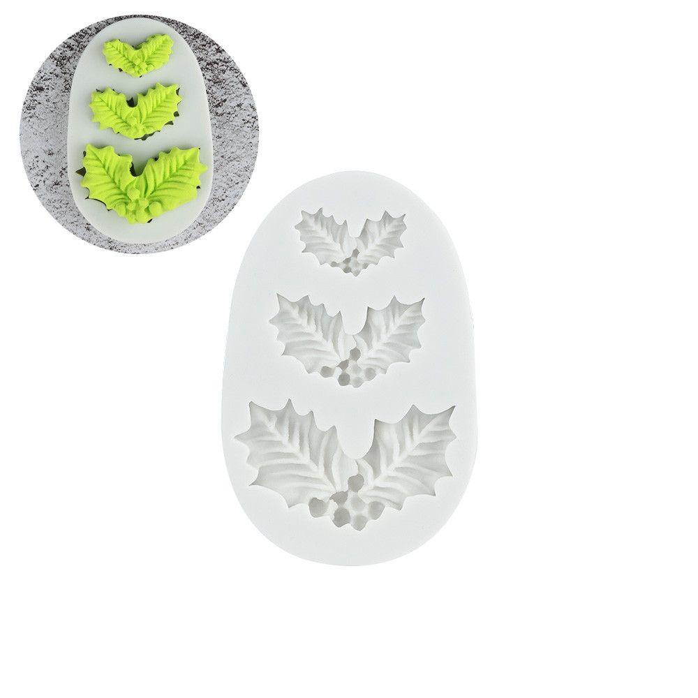 LEISURE Khuôn Làm Bánh Chất Liệu Silicone Hình Chiếc Lá Dễ Thương
