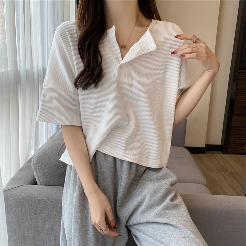 SUXI Áo Thun Thể Thao Tay Ngắn Màu Sắc Đơn Giản Dễ Phối Đồ Thời Trang Mùa Hè Cho Nữ