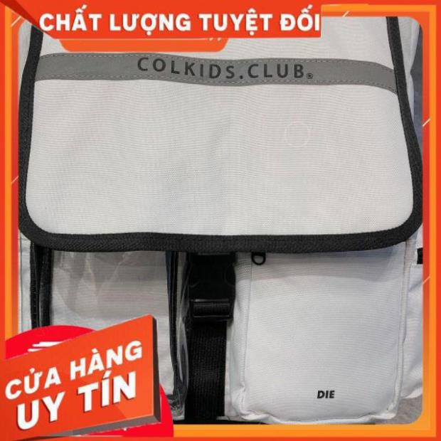 Balo colkids phản quang trắng Unisex full size