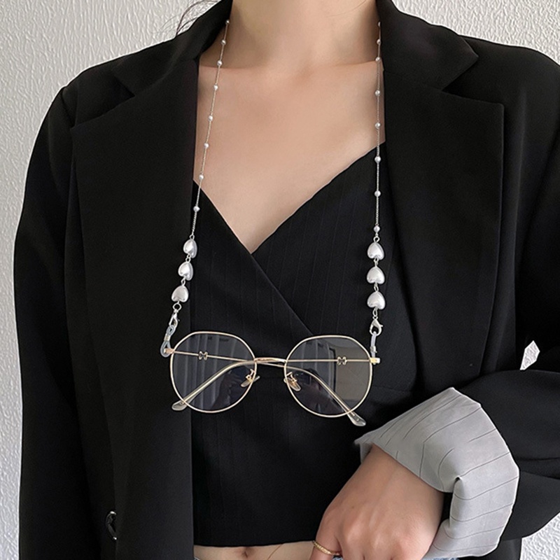 Dây Đeo Cổ Gắn Mắt Kính Hình Trái Tim Phong Cách Vintage