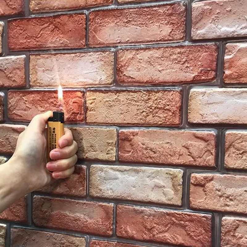 Miếng Dán Tường 3D Hình Viên Gạch Độc Đáo Chống Thấm Nước Trang Trí Nhà Cửa DIY