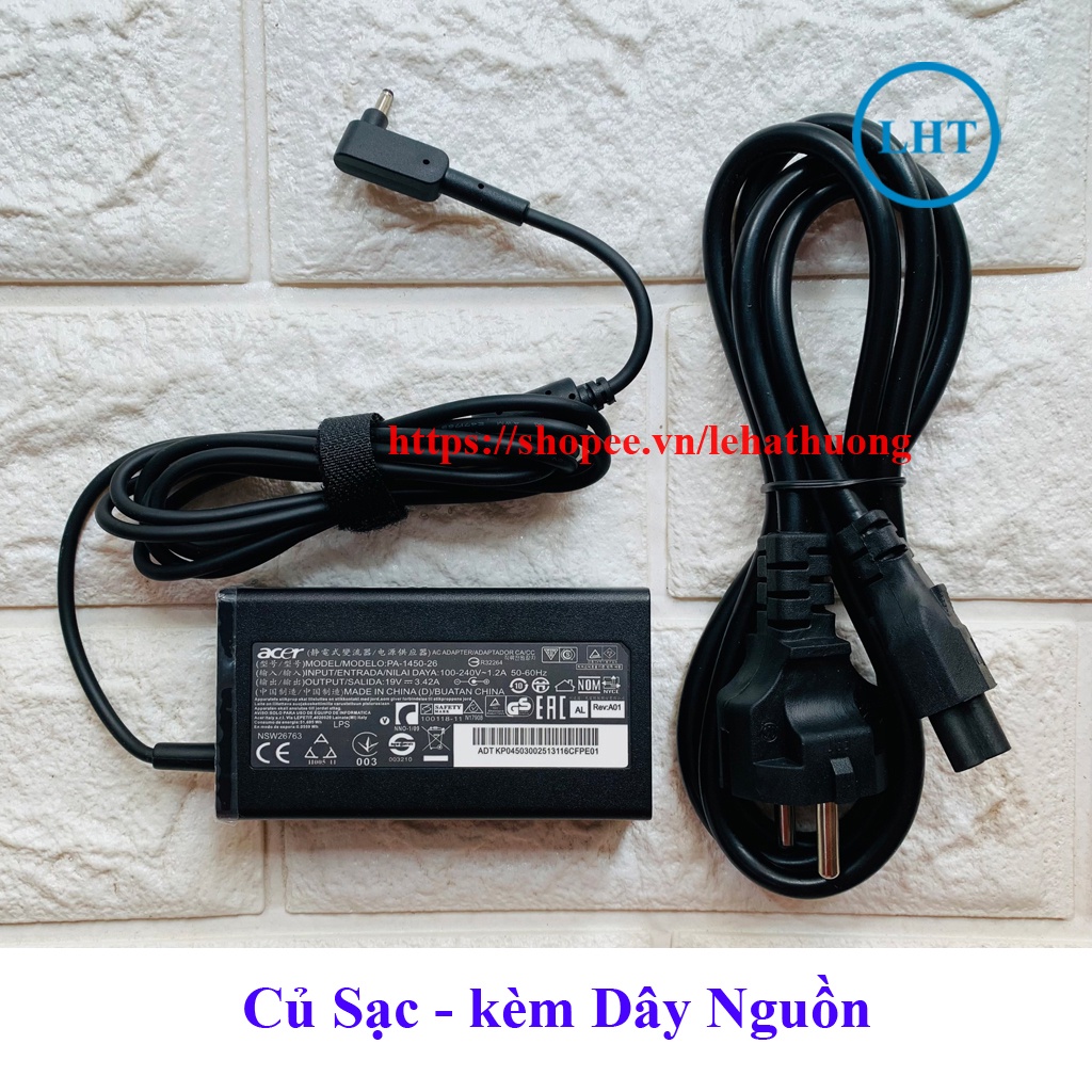 Sạc Laptop Acer chân Nhỏ ký hiệu Φ3.0*1.0mm Output 19V - 3.42A (65W)