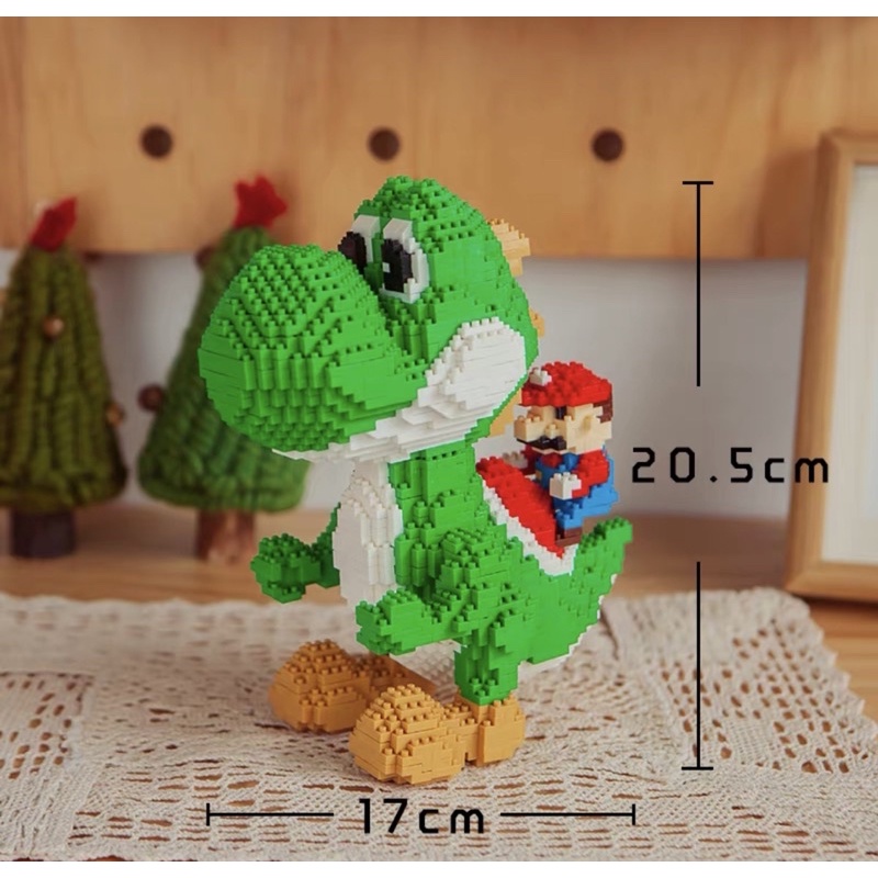 Mô hình lắp ráp nhân vật hoạt hình MARIO x KHỦNG LONG XANH || NANOBLOCKS
