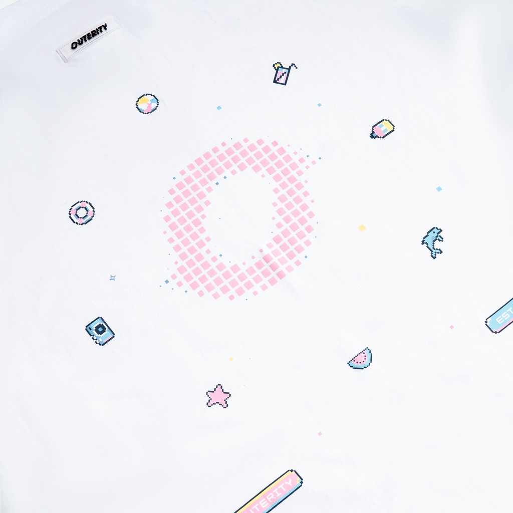 Áo thun tay lỡ 194SHOP vải coton dày dặn, co dãn, form rộng -  Outerity Big Logo Pixel