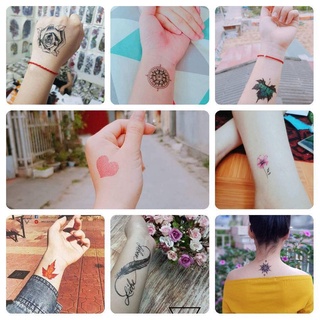 Hình xăm tạm thời xăm dán mini như xăm thật lên hình nhanh