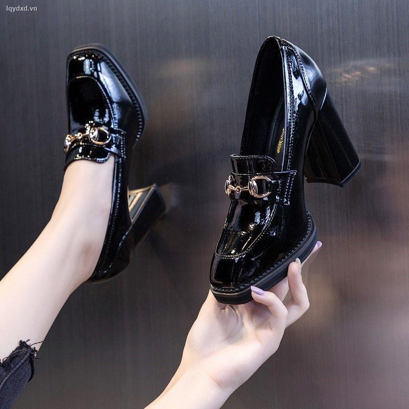 Giày Da Đế Dày Màu Trơn Thời Trang Thu Đông 2020 Cho Nữ | BigBuy360 - bigbuy360.vn