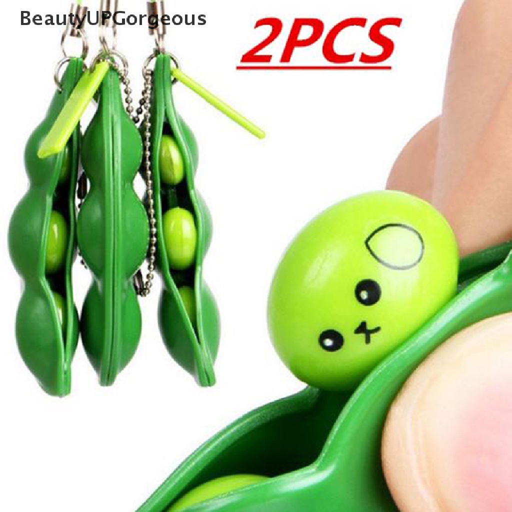 Móc Khóa Hạt Đậu Nành Bóp Giảm Căng Thẳng Bằng Cao Su Tốt lắm.