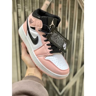 (Fullbox) Giầy Jordan 1 hồng cam cao cổ chất siêu đẹp