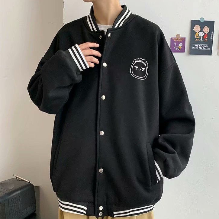 Áo Khoác Nỉ Bomber Cardigan Form Rộng Chất Nỉ Bông Dày Dặn Nam Nữ Unisex Thời Trang Hàn Quốc