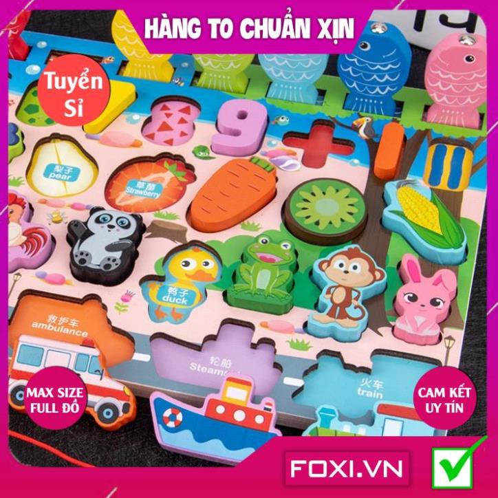 [FREESHIP HÀNG ĐẸP] Đồ chơi ghép hình bằng gỗ Foxi-Đồ chơi trẻ em lắp ráp trí tuệ-tăng trí thông minh và tập trung