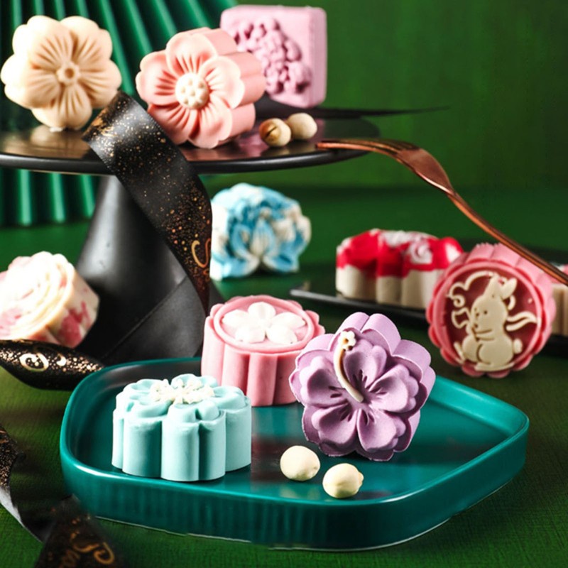 Khuôn Nhấn Tạo Hình Bánh Trung Thu 3D 50g