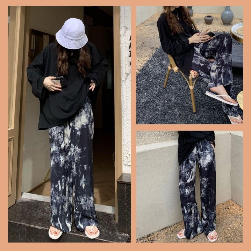 (VIDEO ẢNH THẬT) Quần jogger loang màu Jogger tiedye unisex ,quần loang mâu chất thô mềm đường may đẹp thời trang 1989
