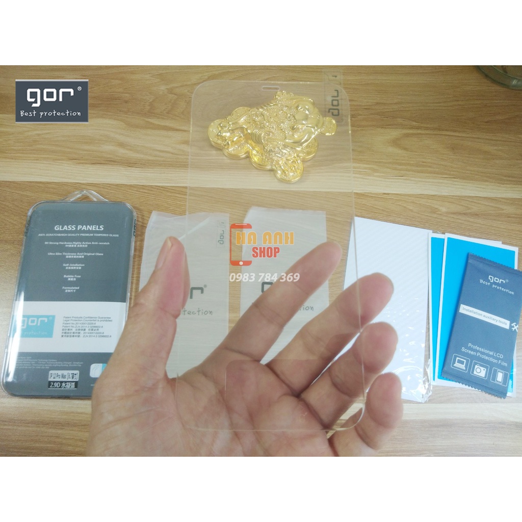 Bộ 2 kính cường lực iPhone 12/iPhone 12 Mini/iPhone 12 Pro/iPhone 12 Pro Max full màn hãng GOR cao cấp