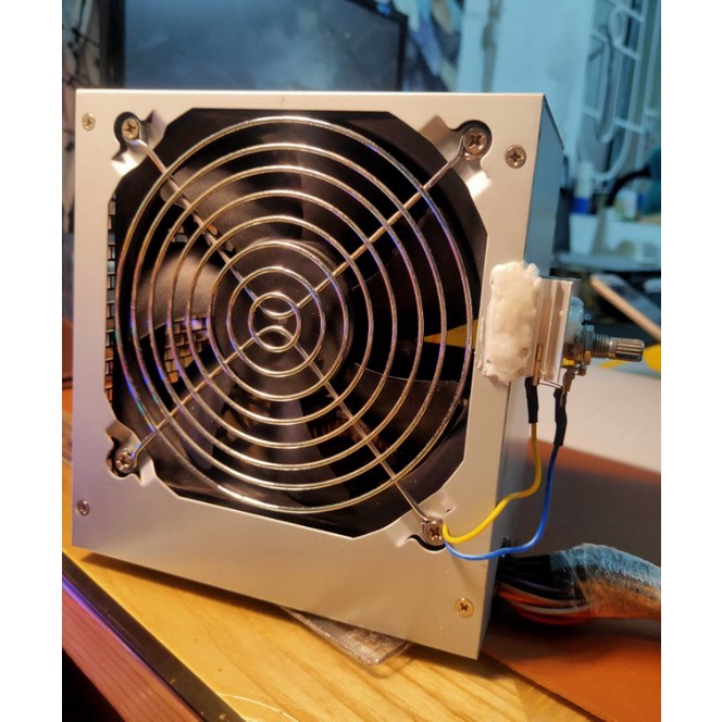 Nguồn Huntkey 400w fan 12 cũ ( có nguồn phụ 6pin cho Vga)