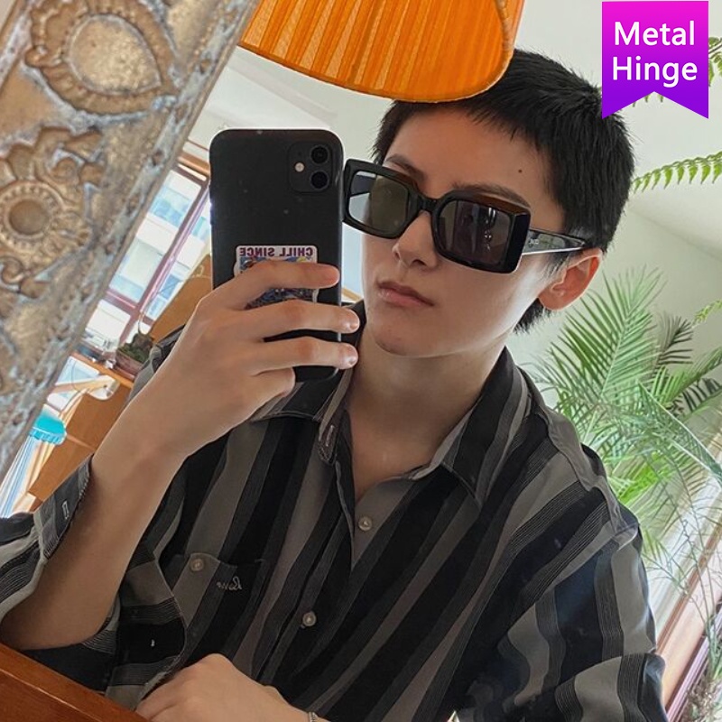 Kính mát gọng vuông lớn thời trang Âu Mỹ dành cho nam và nữ 2021