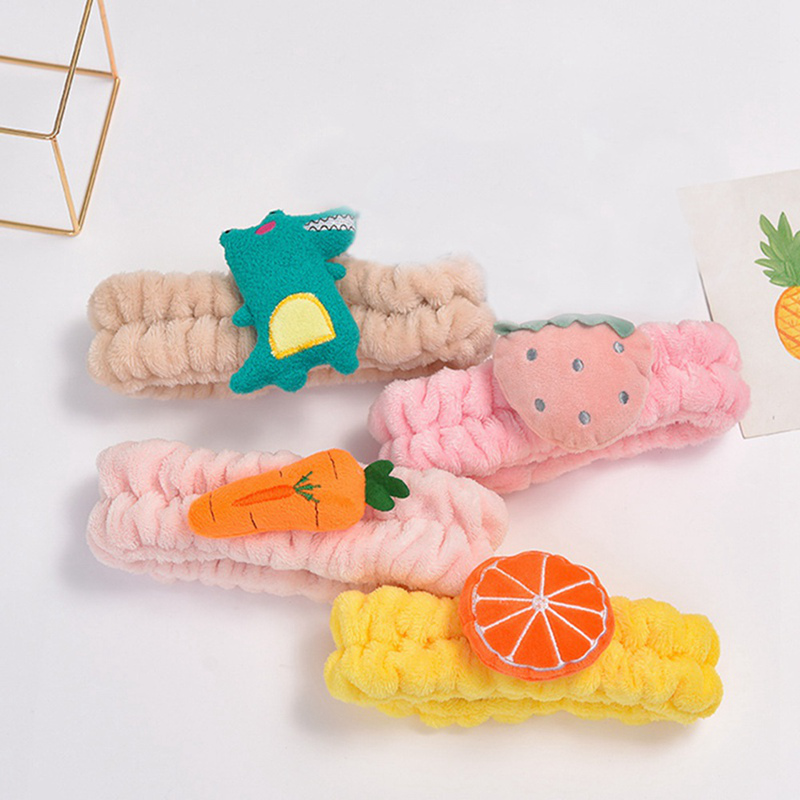 Net red plush hair band wash with female simple apply mask headband headgear hair bundle hair clip