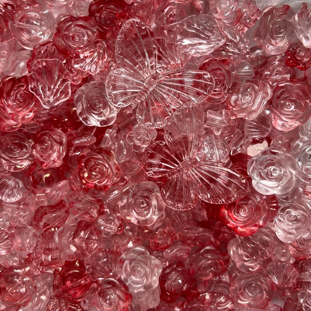 Ốp Điện Thoại ABS Trong Suốt Đính Hạt Ngọc Trai / Bướm / Hoa / Người Ngoài Hành Tinh Cho Iphone