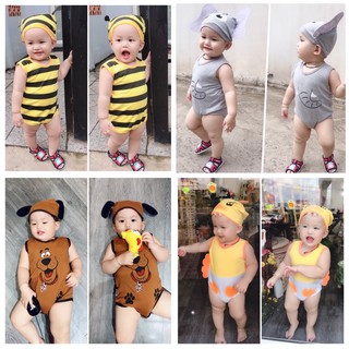 [Hình thật 100%]-BODY SUIT NGỘ NGĨNH CHO BÉ IU