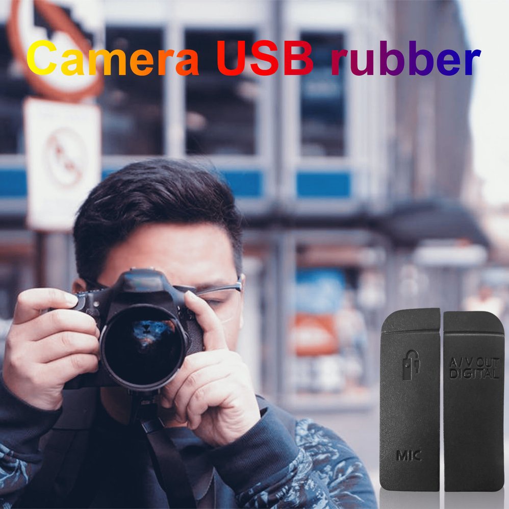 Nắp đáy cửa bằng cao su tương thích USB / HDMI cho máy ảnh Canon 6D