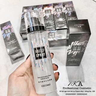 Xịt khoáng khoá nền makeup nhũ căng bóng Gecomo