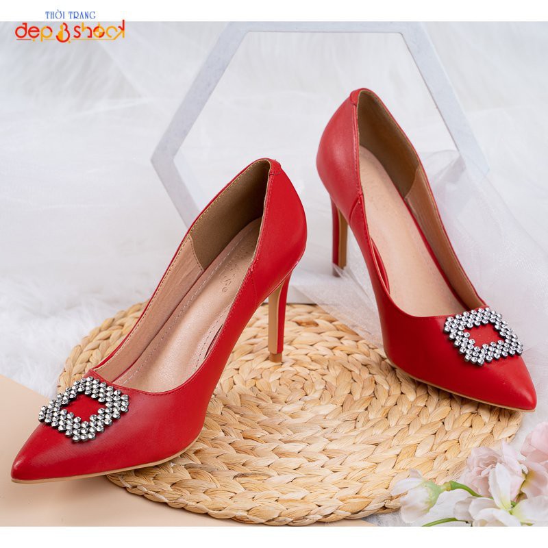 Giày cao gót thời trang gót nhọn 9 cm- phom rộng nên giảm 1 size
