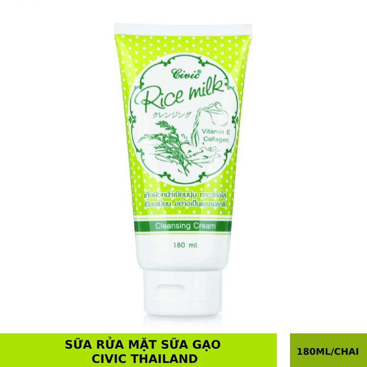 Sữa rửa mặt gạo Civic Rice Milk Thái Lan 180ml/chai