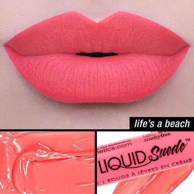 Bộ 2 son kem lì chính hãng NYX Liquid Suede Cream Lipstick Life's a beach & Kitten Heel