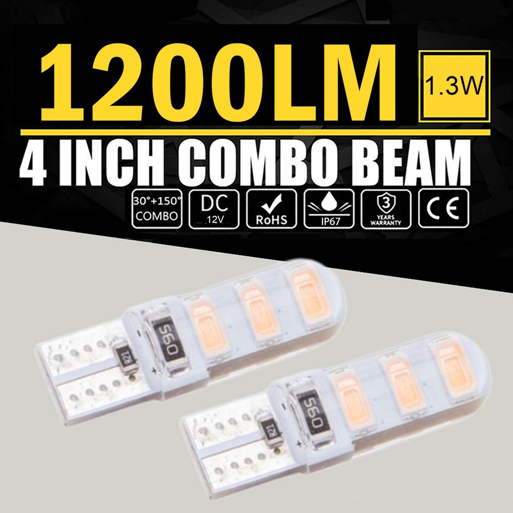 Đèn LED Silicone Chiếu Sáng Biển Số Xe Hơi W5W T10 5630 6SMD 5730 6 J6B9