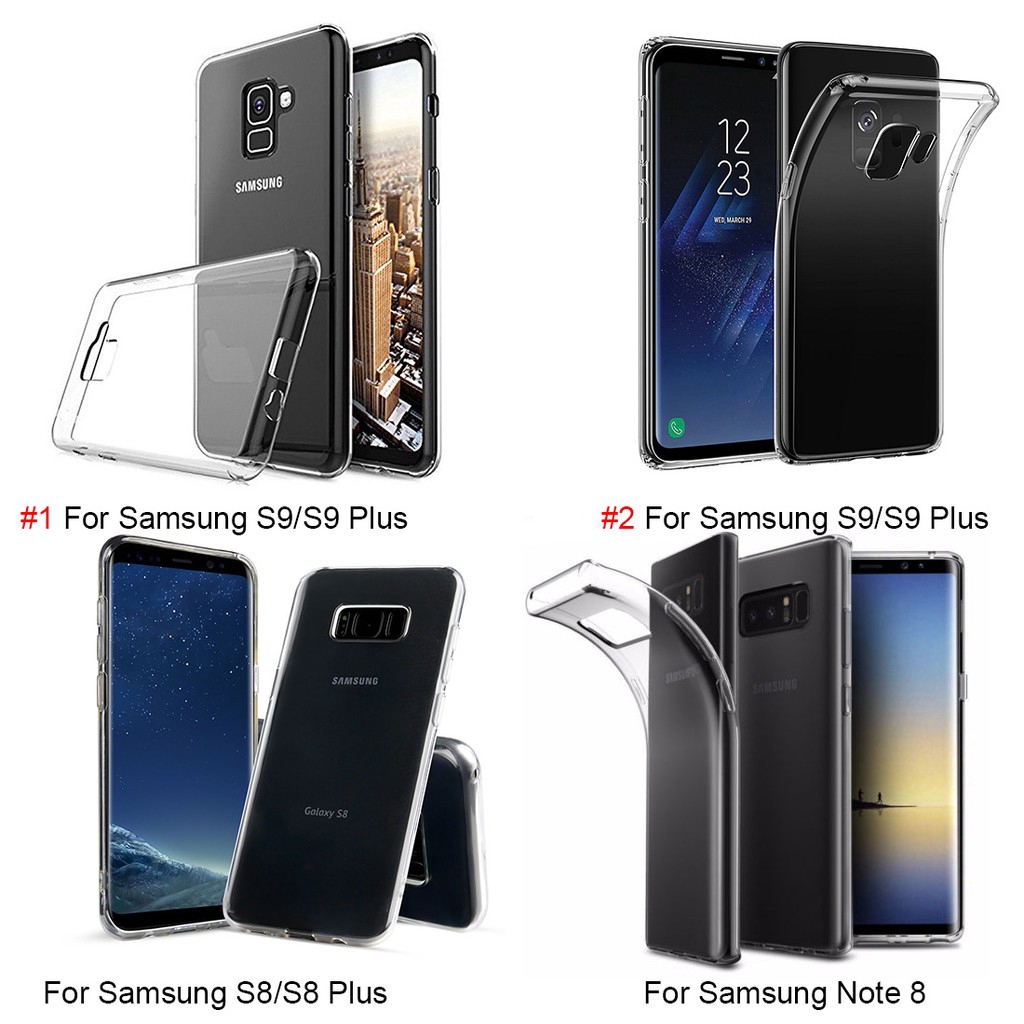 Ốp điện thoại silicone mềm trong suốt cho For  Samsung S9/S9 Plus S8/S8 Plus Note 8 S10/S10Plus/S10 Lite