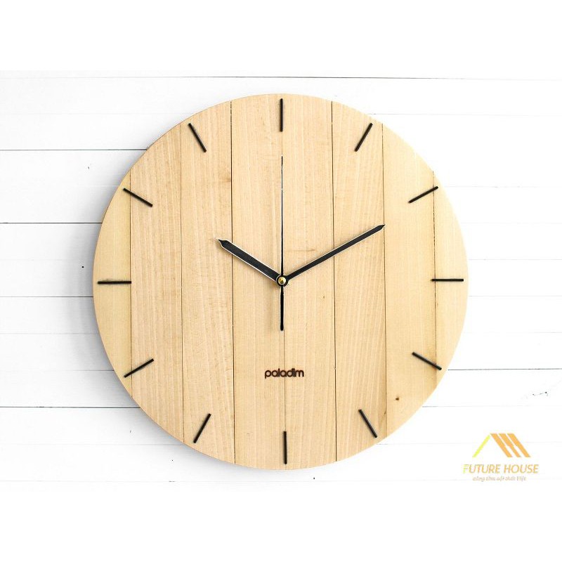 Đồng hồ gỗ treo tường đẹp trang trí phòng khách, nhà và quán cafe Trenddecor