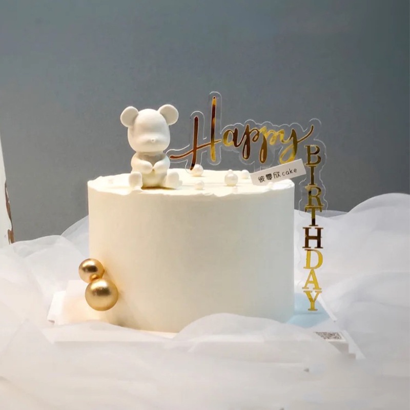 Thẻ Treo Trang Trí Bánh Kem Bằng acrylic Hình Chữ Nhật Tiện Dụng