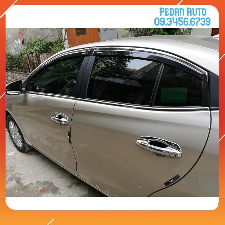Nẹp chân kính xe VIOS đời 2007 đến 2023 mẫu inox cao cấp
