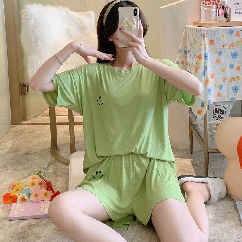 (Rẻ đẹp) Bộ đồ bầu sau sinh, Bộ đùi  bầu MẶT CƯỜI thời trang, kết hợp mặc nhà cực xinh
