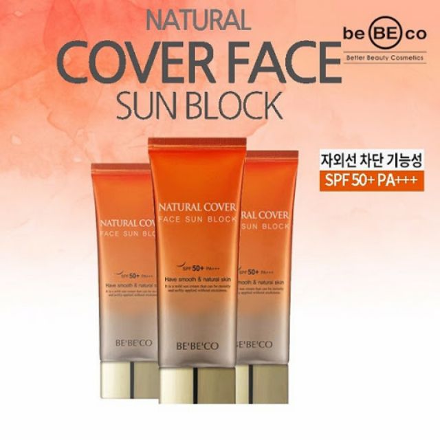 Kem chống nắng nâng tone da che khuyết điểm Bebeco Natural Cover Face Sun Block SPF 70ml