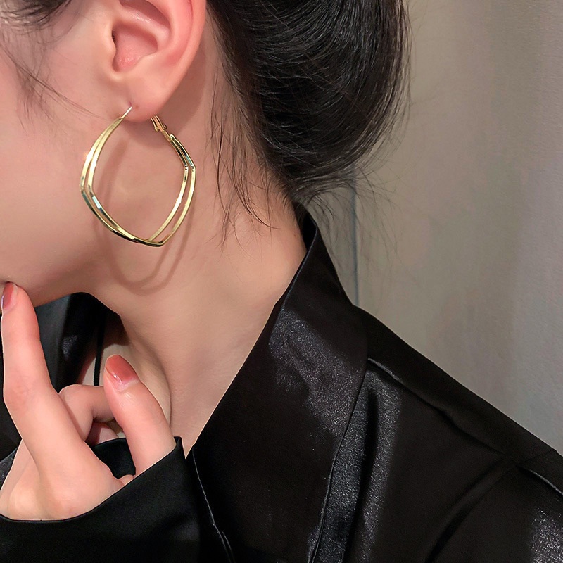 Bông Tai Mạ Bạc 925 Hình Trái Tim Tinh Tế Thời Trang Mới
