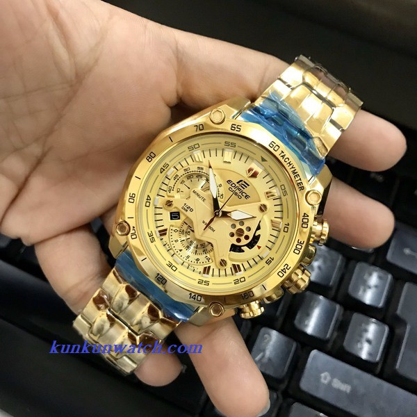 Đồng Hồ Nam Casio EF 550FG - 9AV - Quartz - Dây kim loại
