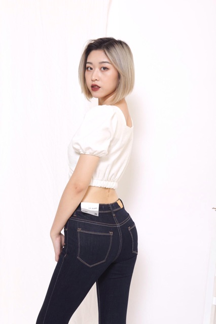 Quần bò nữ , quần Jean nữ Skinny VNXK chỉ nổi ( ảnh thật)