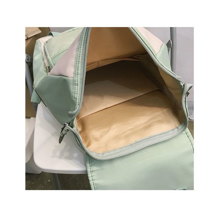 Balo nữ đi học vải chống thấm chứa lap tới 15.6 icnh {kèm hoa mặt cười y hình} G269 - BaloGigo