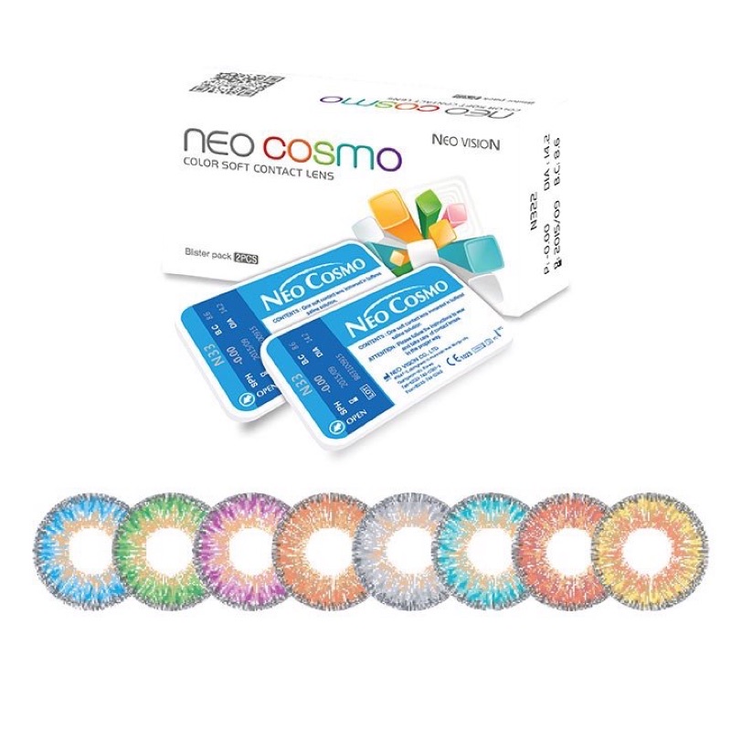 Tặng ngâm (8.6/14.2) Kính áp tròng màu 3 tháng (0&gt;10) Neo Cosmo 4 tones (Korea)