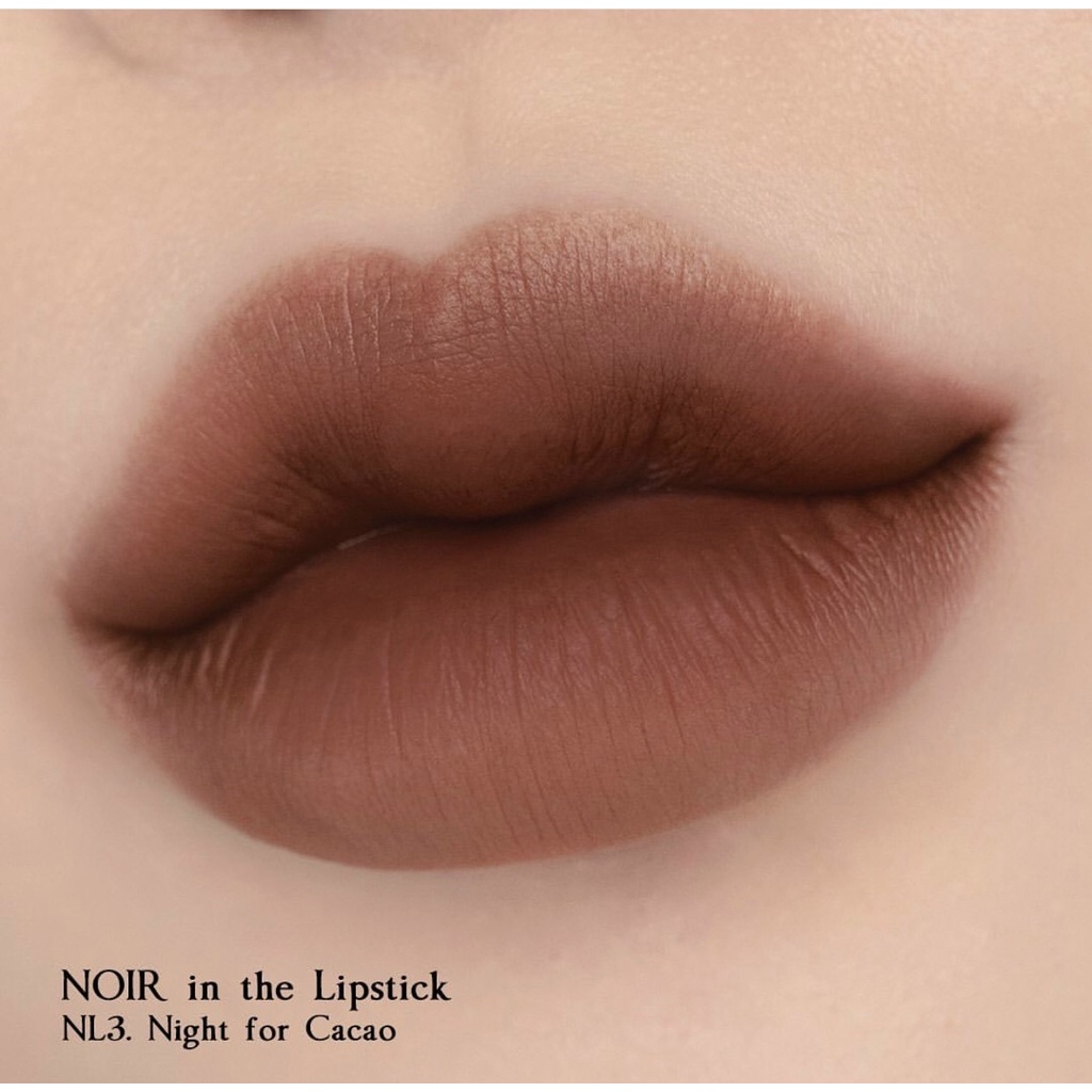 Son Thỏi Lì, Lên Màu Chuẩn, Mịn Mượt Nhẹ Môi Merzy Noir In The Lipstick 3.3g