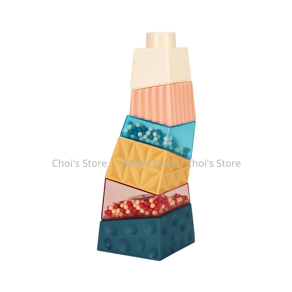 (mẫu mới) Tháp xếp chồng xúc sắc, nhận biết hình khối kích thích tư duy cho bé