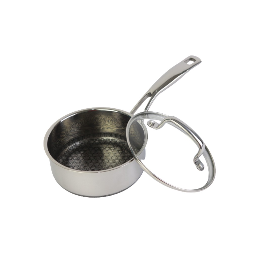 Quánh chống dính 2 mặt cao cấp BLACKCUBE KIMS COOK 3 lớp đáy liền nắp kính 16cm , 18cm dòng NOONSONG