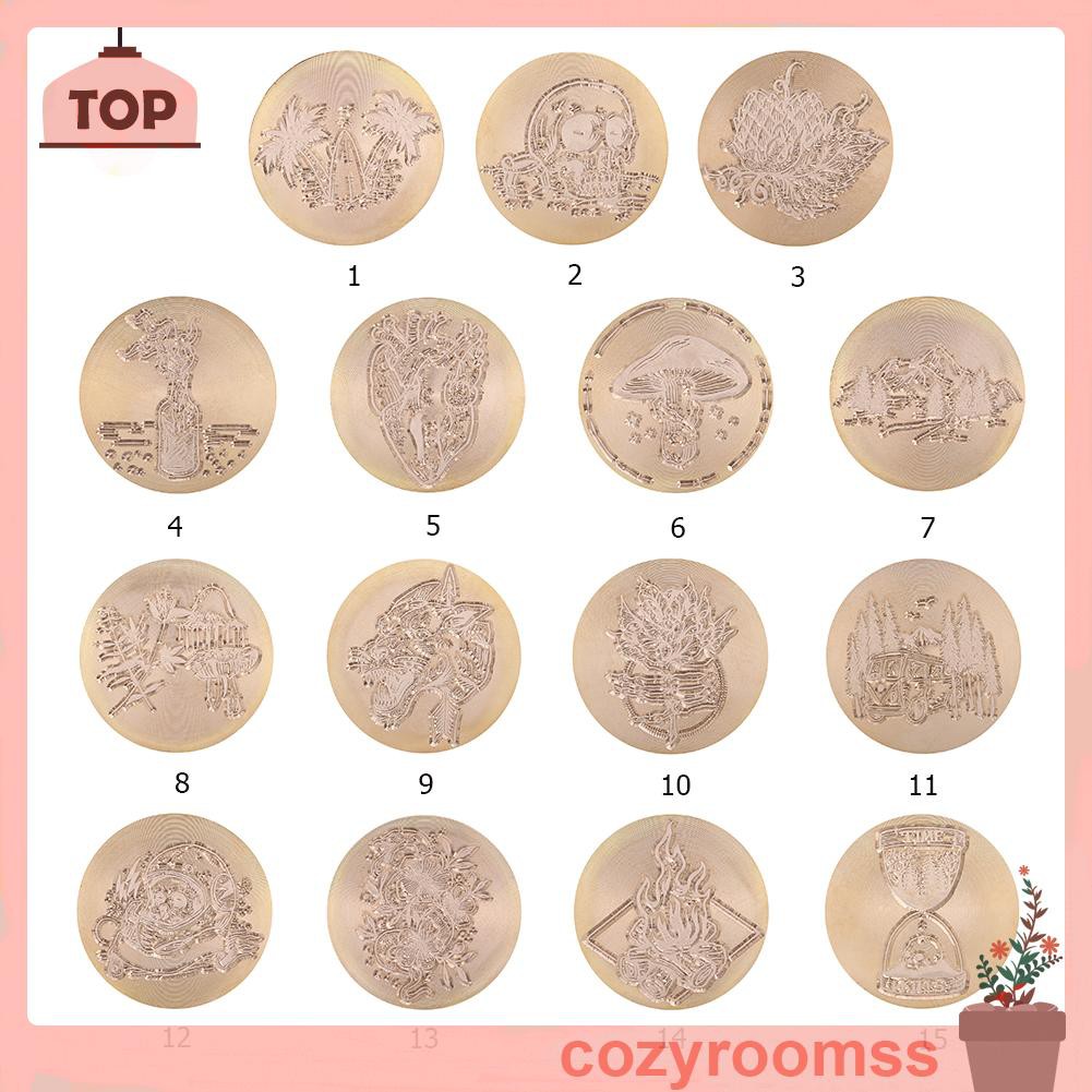 Đầu con dấu sáp hình tròn cổ xưa dùng trang trí scrapbooking thủ công DIY