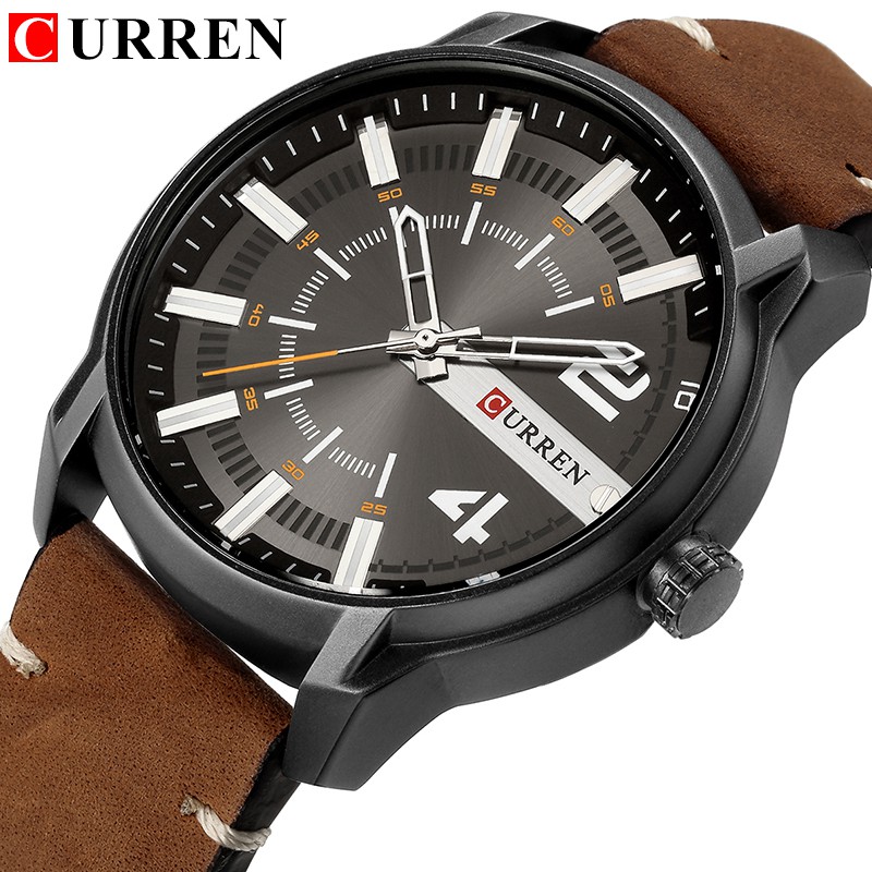 Đồng hồ Quartz Curren 8036 chống thấm nước dây đeo da sang trọng