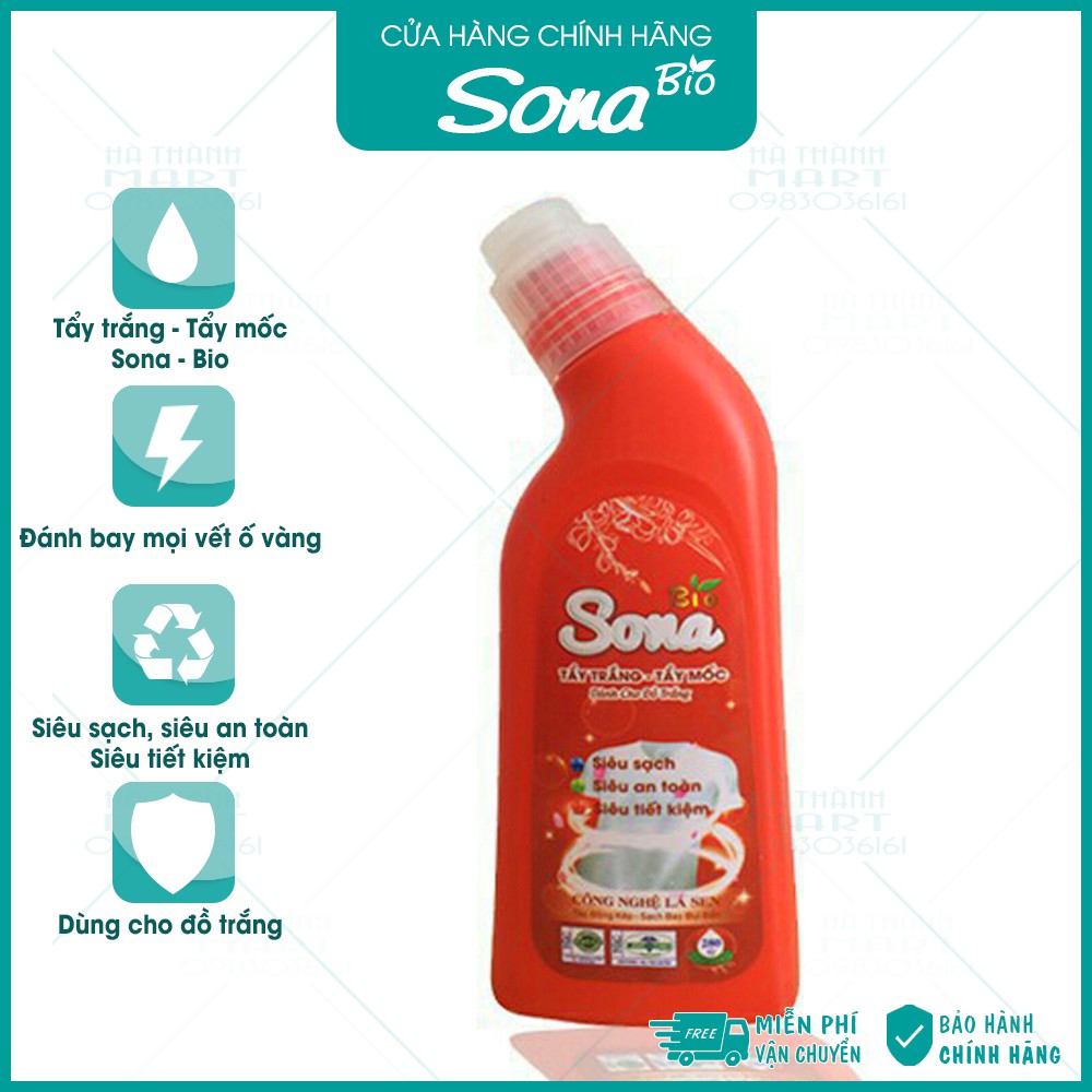 Tẩy mốc quần áo, tẩy trắng quần áo [CHÍNH HÃNG SONA VN] - Dung tích 280ml