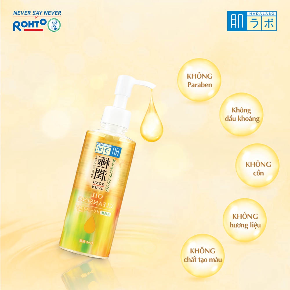 Dầu tẩy trang dưỡng ẩm Hada Labo Gokujyun Cleansing Oil 200ml