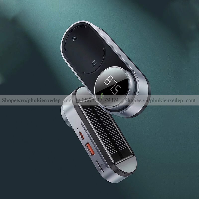 Máy nghe nhạc bluetooth ⚡FREESHIP⚡ năng lượng mặt trời trên ô tô Baseus Solar Car Wireless MP3 Player