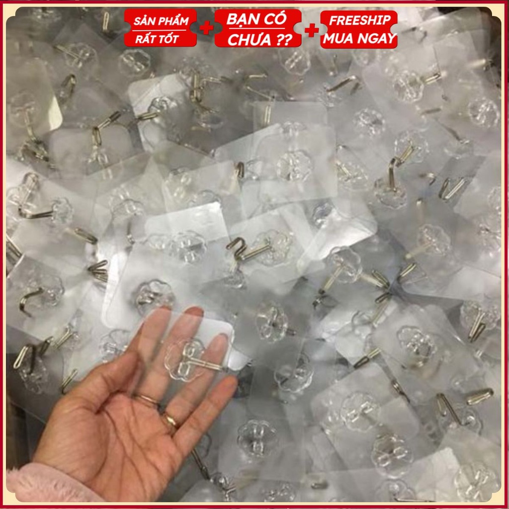 #Sỉ 150 MÓC DÁN TƯỜNG Treo Đồ TRONG SUỐT T10 - Móc Dính Cường Lực Thần Thánh Siêu Dính Đa Năng